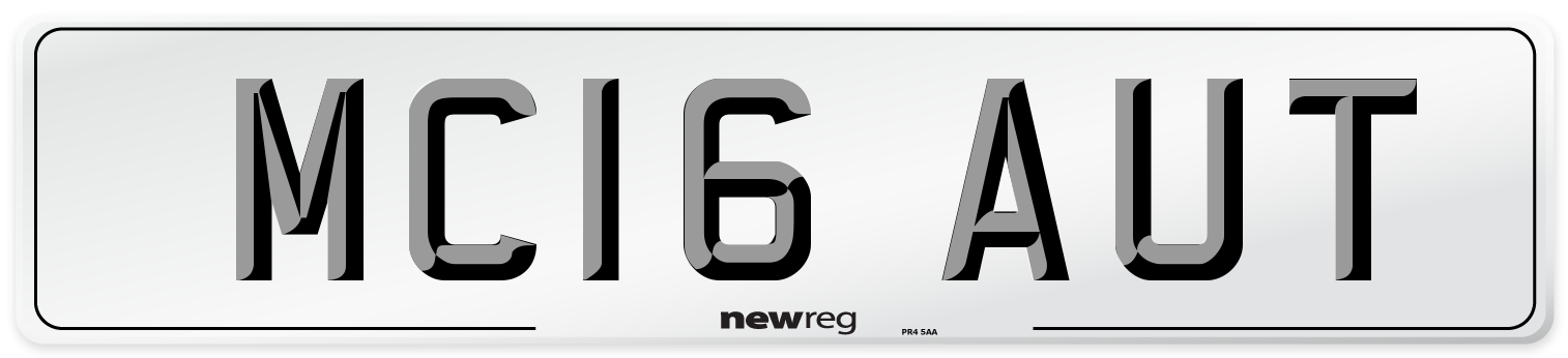 MC16 AUT Number Plate from New Reg